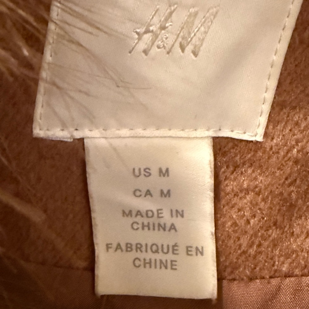 H&M Tan Coat with Faux Fur Collar - Picture 3 of 3